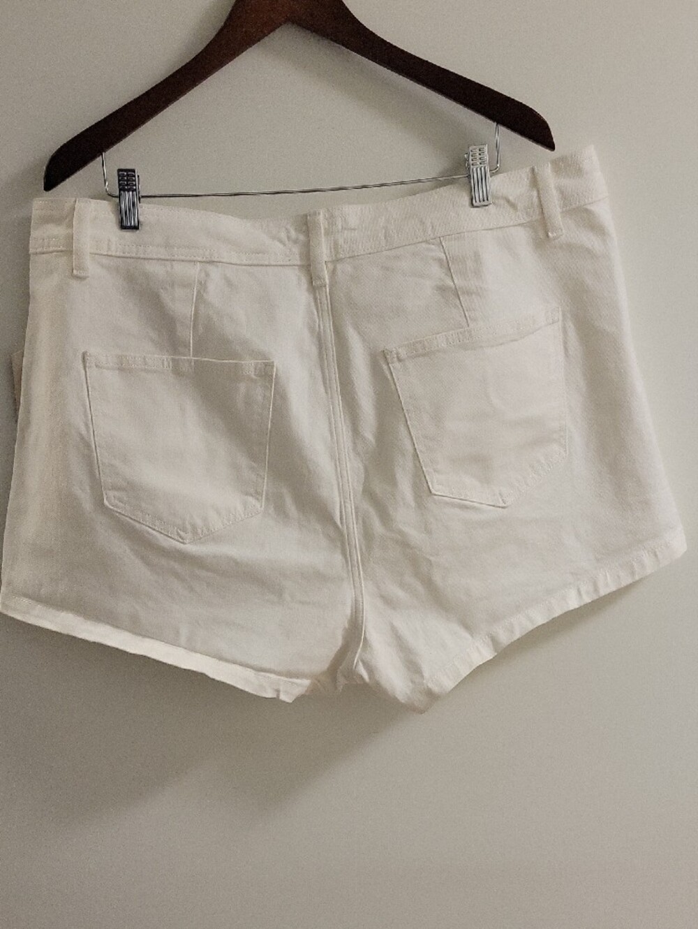 Target White Women's Denim Shorts - Sailor High-Rise Size 18 - Picture 3 of 4